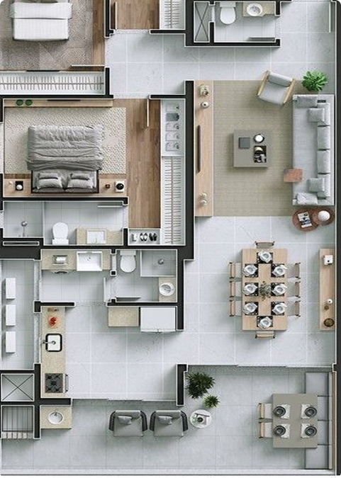 أعمال تصميم الديكورات الداخلية والخارجية